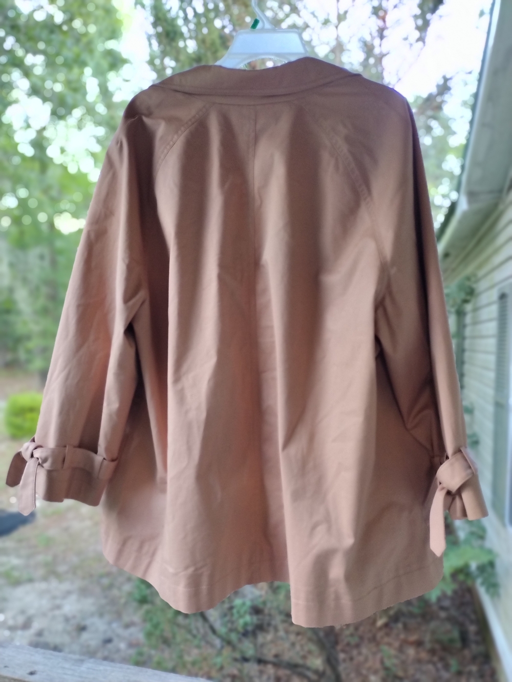 Ann Taylor Dusty Tan Double-Breasted Pea Coat - Picture 2 of 3